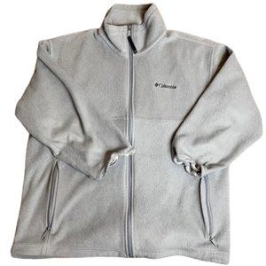 Columbia Vintage Light Grey Fleece Zip Up